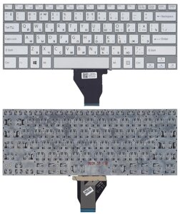 Клавіатура для ноутбука Sony Vaio (FIT 14E) Silver, No Frame) RU