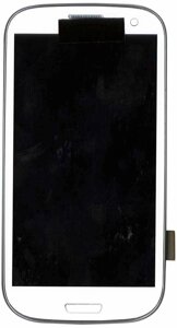 Матриця з тачскрін ( модуль ) для телефону Samsung Galaxy S3 GT-I9300 Ceramic White білий з рамкою
