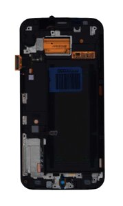 Матриця з тачскрін ( модуль ) для телефону Samsung Galaxy S6 Edge SM-G925F чорний з рамкою