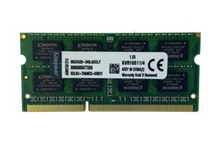 Оперативна пам'ять kingston sodimm DDR3 4GB 1600 1.5V 204PIN KVR16S11/4