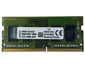 Оперативна пам'ять kingston sodimm DDR4 4GB 2400 1.2V 260PIN KVR24S17S8/4