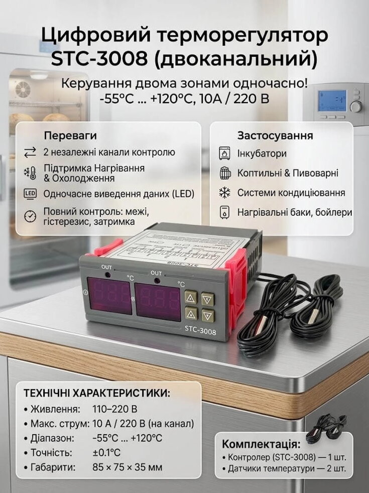 Терморегулятор STC-3008