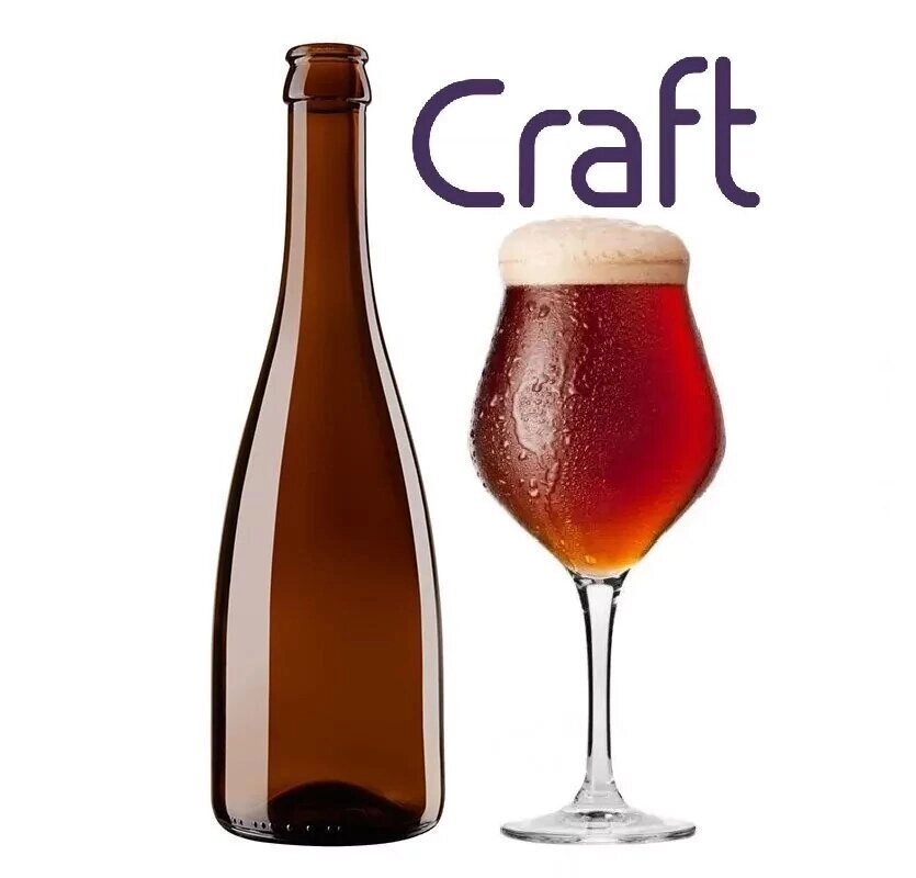 Пляшка пивна коричнева Крафт 375ml