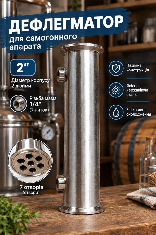 Дефлегматор 2 (7 ниточний, 20 см, 1/4 різьба МАМА)