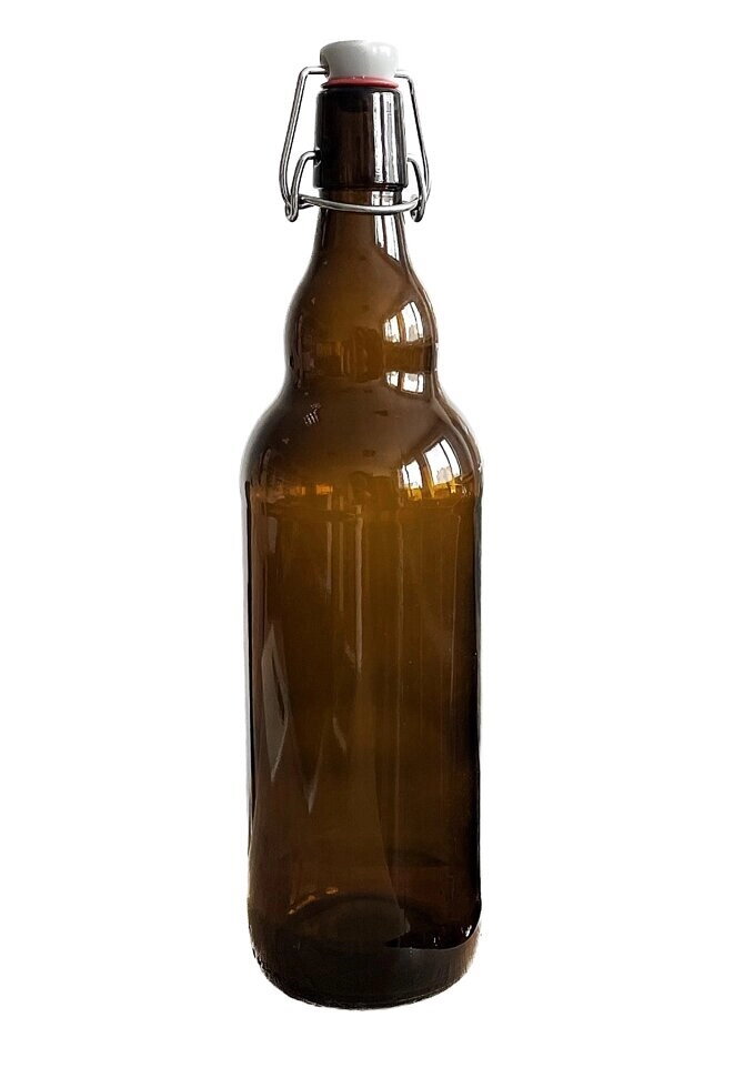 Пляшка з бугельним замком, пивна коричнева 1000ml