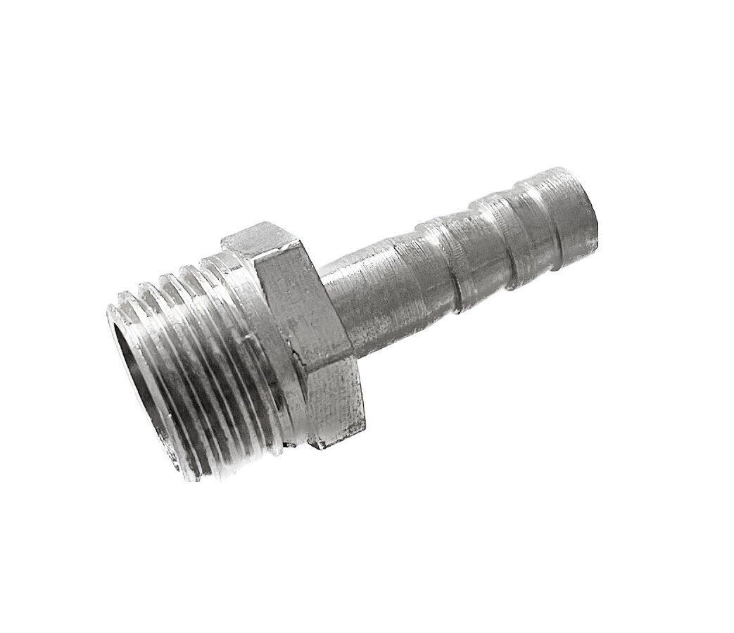 Перехідник латунний папа 1/4 - 6 мм НІКЕЛЬ (знято з продажу)