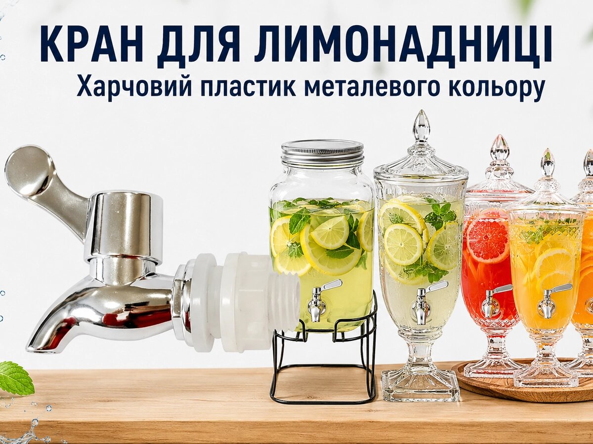 Кран для бродильної ємності металевого кольору