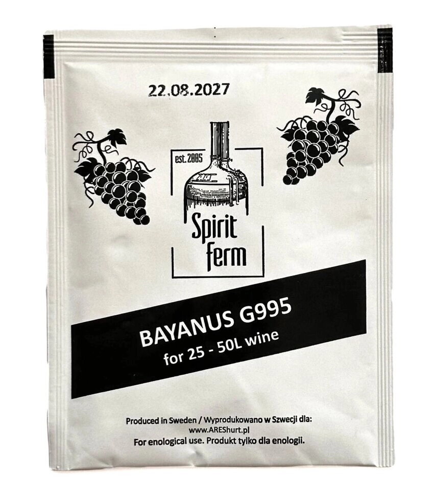 Дріжджі Spirit ferm BAYANUS G995 10G винні
