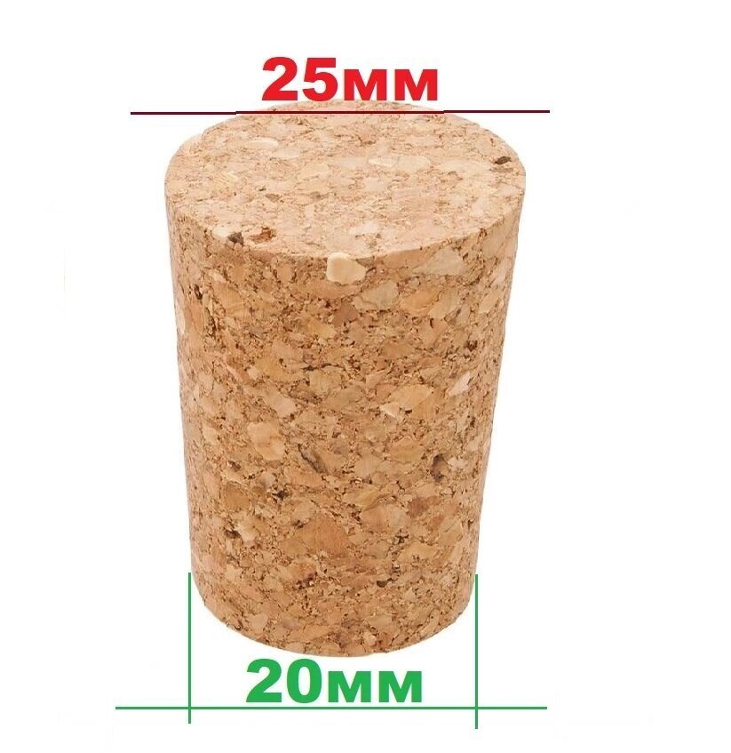 Коронкова пробка для бутля 25*20*38, агломерована