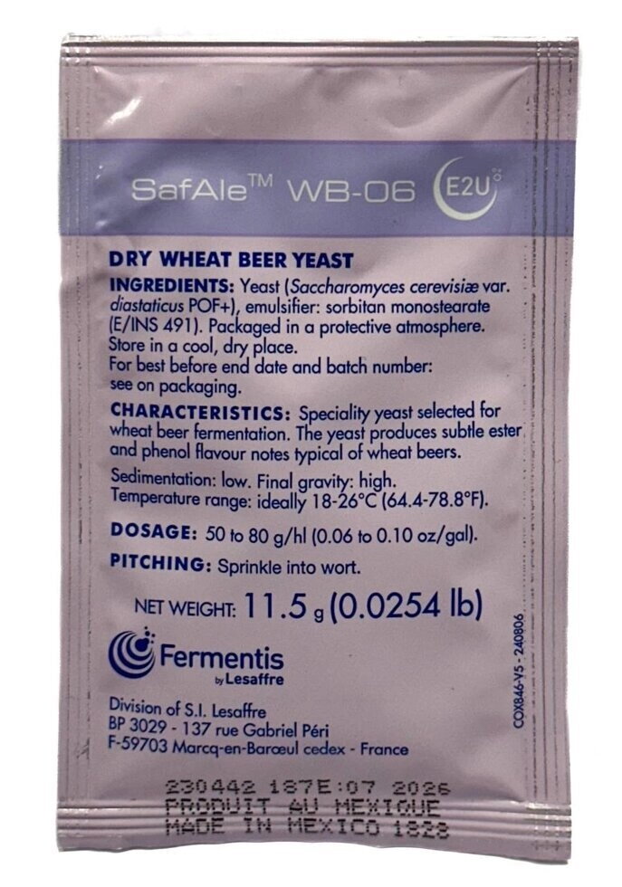 Дріжджі ПИВНІ Fermentis WB-06, 11,5 g