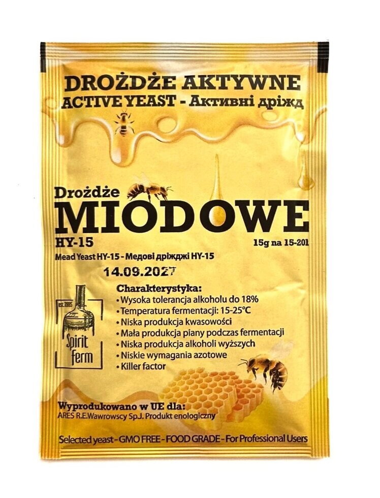 Дріжджі Spirit ferm MIODOWE HY-15 15G
