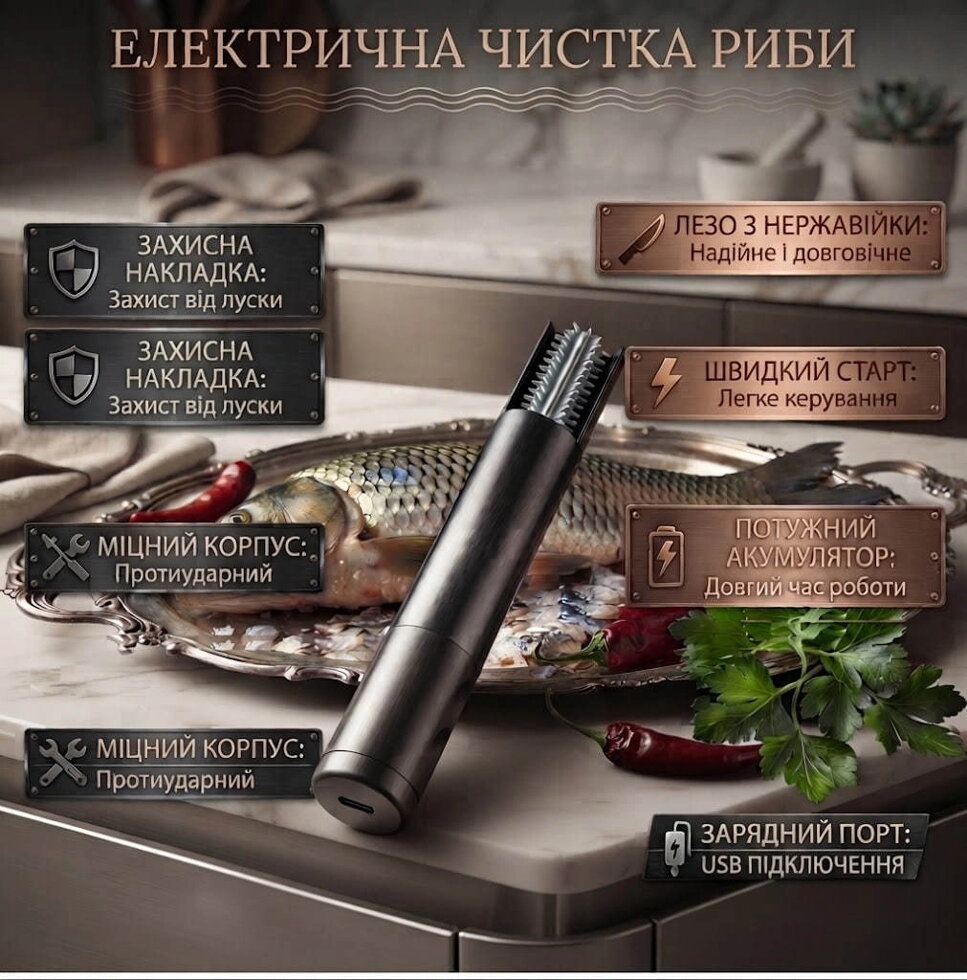 Рибочистка акумуляторна