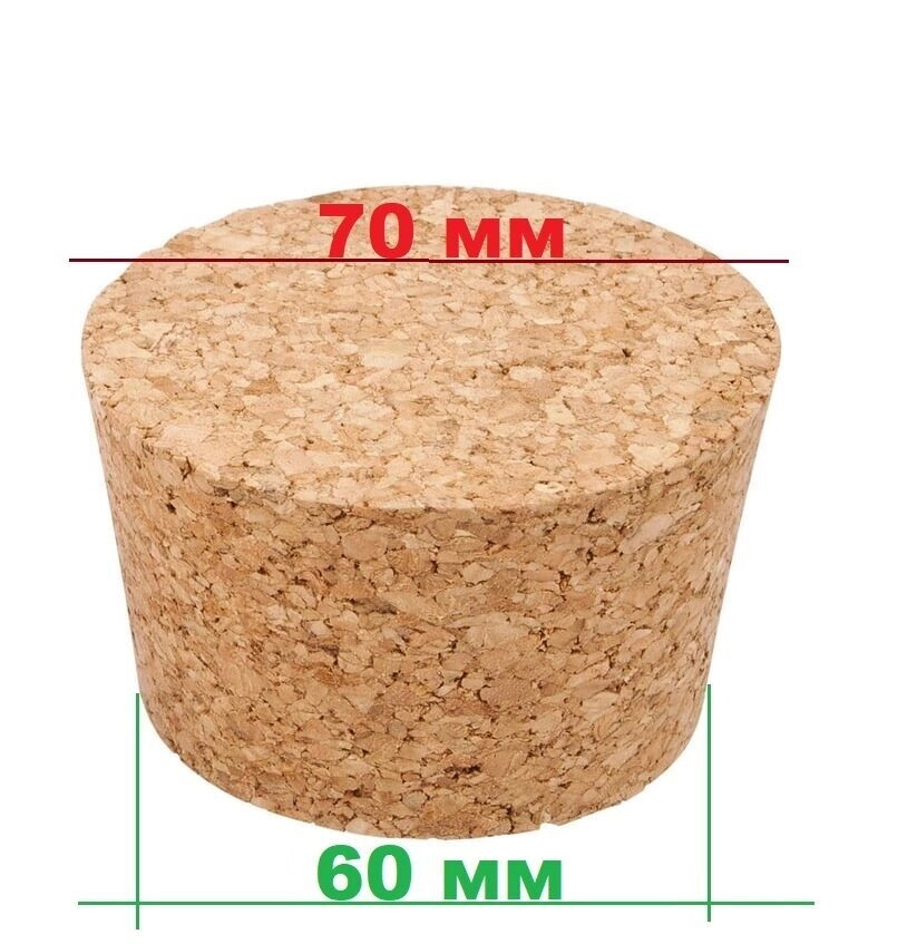 Коронкова пробка для бутля 70*60*30, агломерована