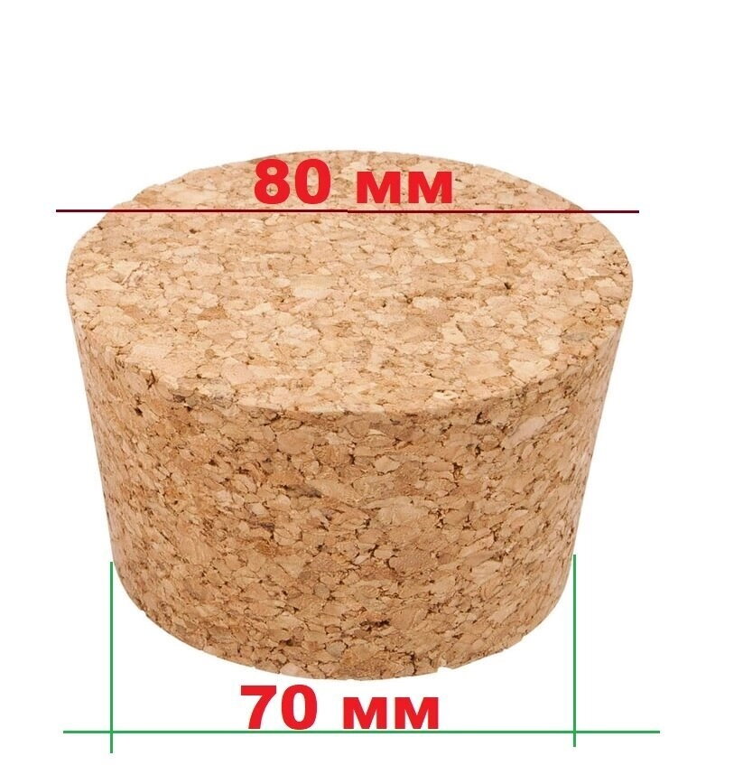 Коронкова пробка для бутля 80*70*30, агломерована
