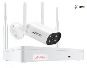 Комплект відеоспостереження на 1 камеру Anran Wi-Fi 3MP ARCCTV