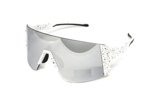 Окуляри захисні Global Vision Astro White (G-Tech silver), дзеркальні сірі в білій оправі (з можливістю установки
