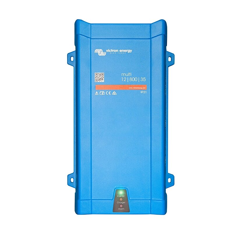 Гібридний однофазний інвертор Victron Energy MultiPlus 12/800/35-16 (0,8 КВА/0,7 Квт, 1 фаза, без MPPT) від компанії ЕНЕРГЕТИЧНА КОМПАНІЯ "ІНСОЛ" - фото 1