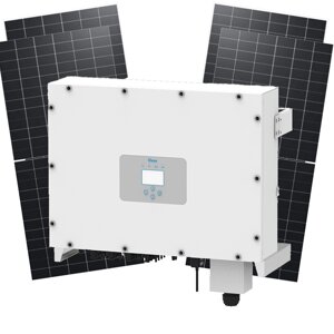 Мережева сонячна електростанція (СЕС) 60 кВт Deye SUN-60K-G панелі Longi Solar LR7-72HTH-610M