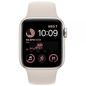 Apple Watch SE 2 GPS 40mm Starlight Aluminium Case w. Starlight Sport Band - S/M (MXEF3)