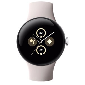 Google Pixel Watch 2 Polished Silver Aluminum Case / Porcelain Active Band