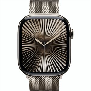 Apple Watch Series 10 GPS + Cellular 46mm Natural Titanium Case w. Natural Milanese Loop - S/M (MC7Q4)