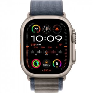 Apple Watch Ultra 2 GPS + Cellular 49mm Titanium Case with Blue Alpine Loop - Small (MREK3/MRFA3)