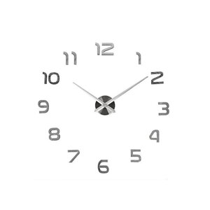 3D настінний годинник SOLEDI з регульованим діаметром (колір металу)