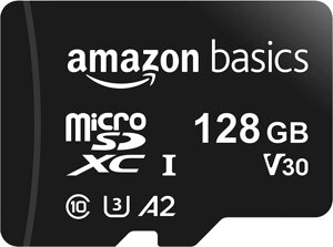 Amazon Basics 128GB MicroSDXC з адаптером SD - A2 U3, 100MB/s