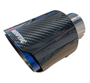 Автомобільна пряма вихлопна труба akrapovic tp-ct 10 63-101 мм з вуглецевого волокна