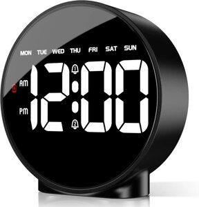 Цифровий годинник Banne Bon Loud приліжковий з подвійним будильником (чорний)