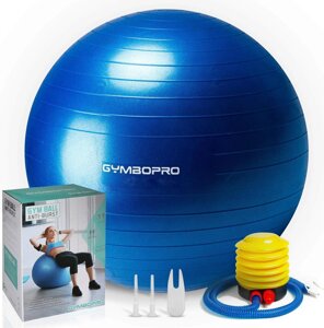 Гімнастичний м'яч GYMBOPRO 65 см з насосом для йоги та фітнесу