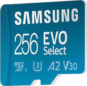 Карта пам'яті Samsung EVO Select 256 ГБ microSDXC UHS-I U3 130 МБ/с з SD-адаптером (б\в)