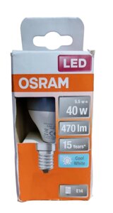 Лампа світлодіодна OSRAM E14 LED STAR 5.5 Вт, 470 Лм, 4000K (пошкоджена упаковка)