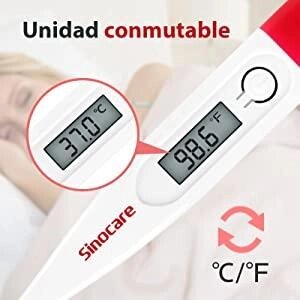 Медичний цифровий термометр Sinocare Т11 перемикання /білий, червоний)