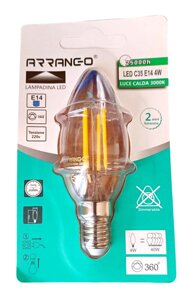 Набір 6 шт arrango LED лампи E14, 4W, димована, 3000к