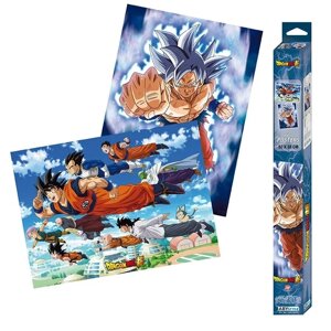 Набір з 2 постерів 52X38 dragon BALL SUPER - GOKU & friends