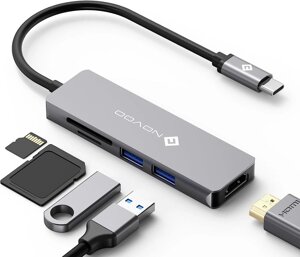 NOVOO USB C hub 5 в 1 з HDMI 4K для macbook pro, imac, matebook та інші