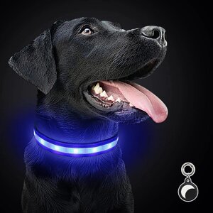 Нашийники для собак AUBELL Light Up світлодіодний , що перезаряджається (розмір M 32-48 см в розкритиму вигляді)