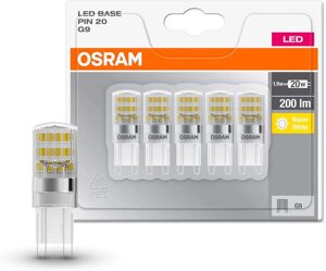 Osram LED Лампочка G9 1.9W 2700K Тепле Біле Світло, 5 шт [Енергетичний клас G]