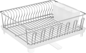 Підставка для посуду металева mDesign зі знімним кошиком і піддоном для крапель