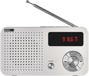 Портативний цифровий FM-радіоприймач та MP3-плеєр EMOS з акумулятором FM 88-108МГц