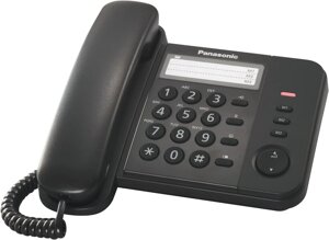 Стаціонарний дротовий телефон Panasonic KX-TS 520ЕX (чорний)