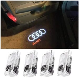 LED проекторні світлодіоди для автомобіля JOBOUND із зображенням логотипу AUDI