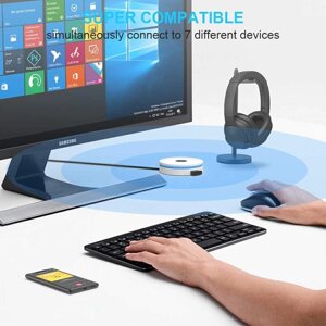 Bluetooth USB-адаптер 1Mii Miilink для ПК, USB-ключ Bluetooth 5.0+EDR сумісний з Windows 7/8/10/11
