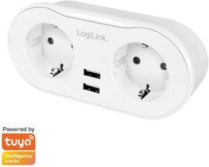 Wi-Fi домашня розетка LogiLink SH0102 2-х канальна (2 x CEE 7/7) + 2 x USB-A