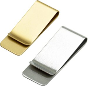 Затискачі для грошей SZXMDKH 6 шт з нержавіючої сталі (срібло та золото)
