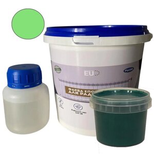 Фарба епоксидна для радіаторів опалення Plastall 1.2 кг зелений глянцева без запаху
