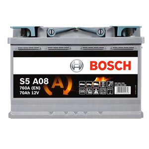 Акумулятор автомобільний BOSCH AGM (S5A 080) (L3) 70Ah 760A R+