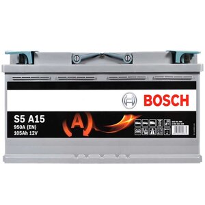 Акумулятор автомобільний BOSCH AGM (S5A 150) (L6) 105Ah 950A R+