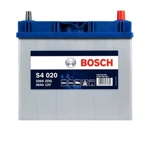 Акумулятор автомобільний BOSCH (S40 200) (B24) Asia 45Ah 330A R+ т. к.